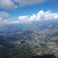Flugwegposition um 13:46:33: Aufgenommen in der Nähe von Département Hautes-Alpes, Frankreich in 2630 Meter